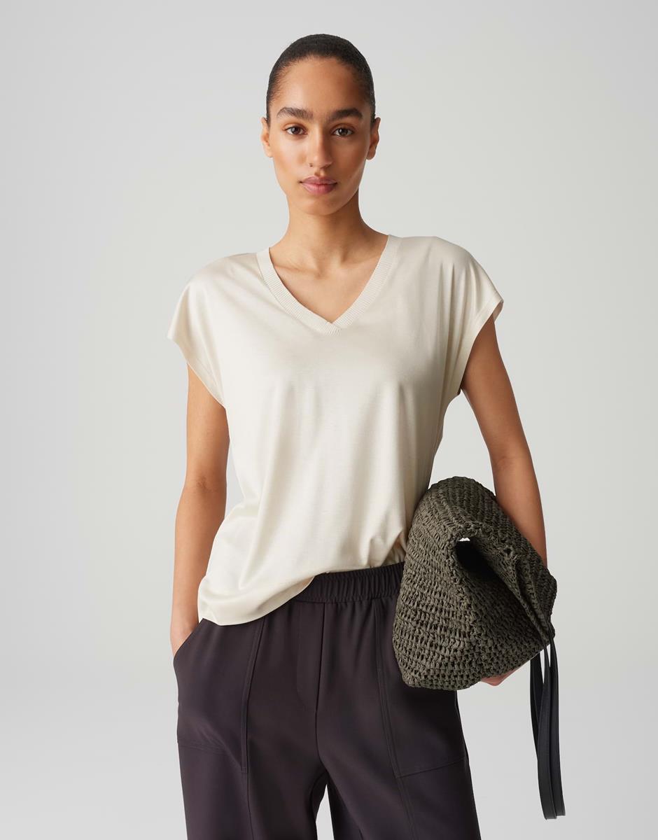 OPUS T-Shirt Savilchen Beige 1
