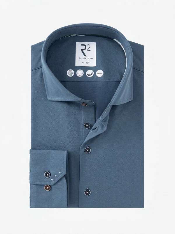 R2 Amsterdam Overhemd 134.WSP.009 Blauw 1
