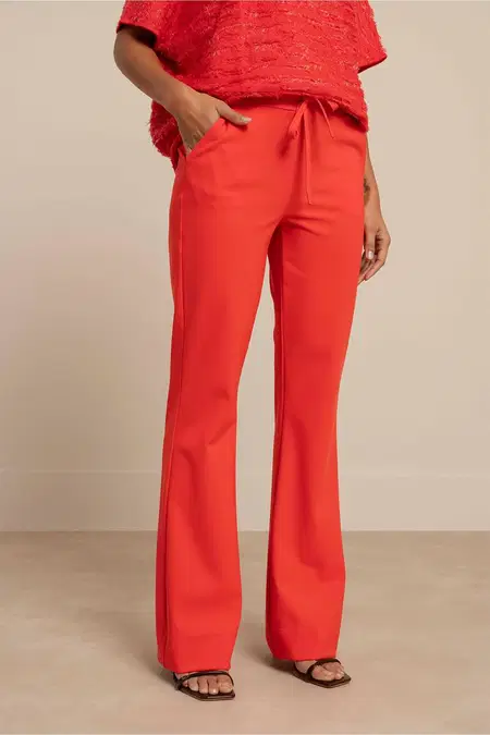 Studio Anneloes Pantalon Flair Bonded Rood 1