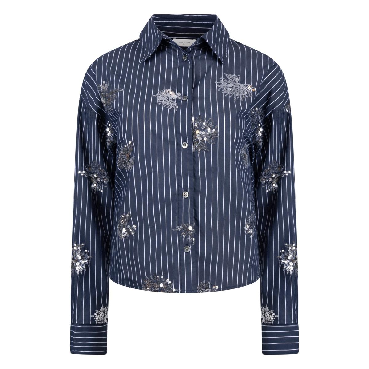 NUKUS Blouse Tessa Blauw 2