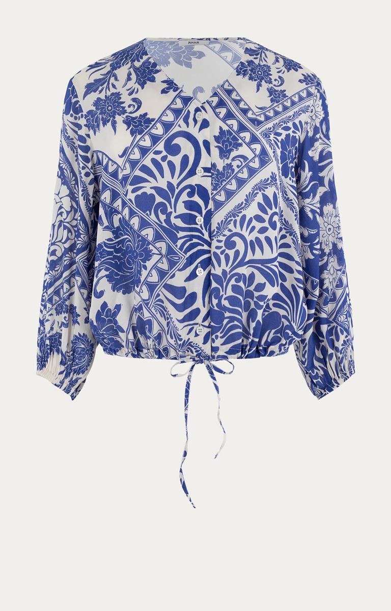 Anna Blouse 26a05-03629B Blauw 2