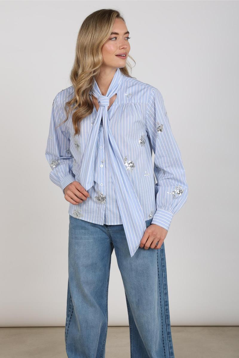 NUKUS Blouse NKF02127 Blauw 3