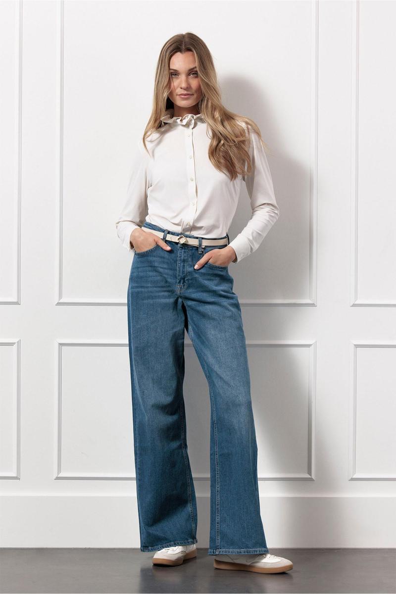 Studio Anneloes Blouse Helena Ruffle Off-White 4