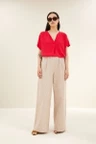 By-Bar Pantalon Benji Stripe Rood 1