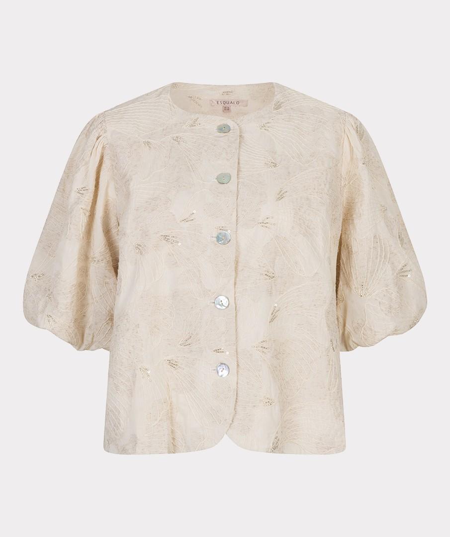 EsQualo Blouse SP26.28005 Beige 2