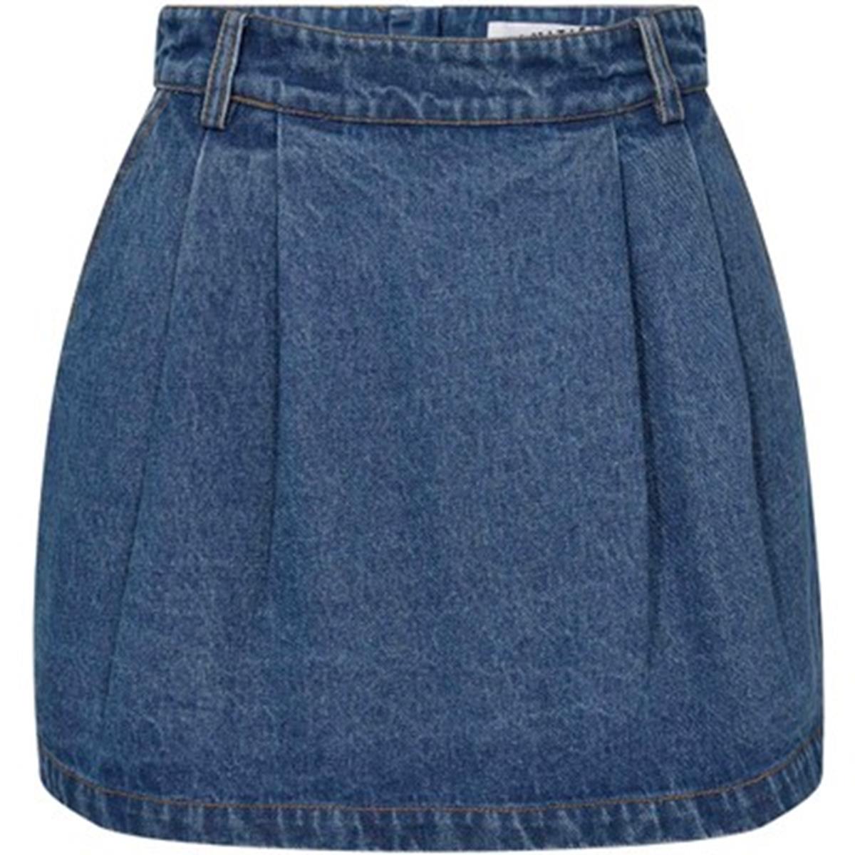 Haute L'Amitié Rok Denim Pleat Blauw 1