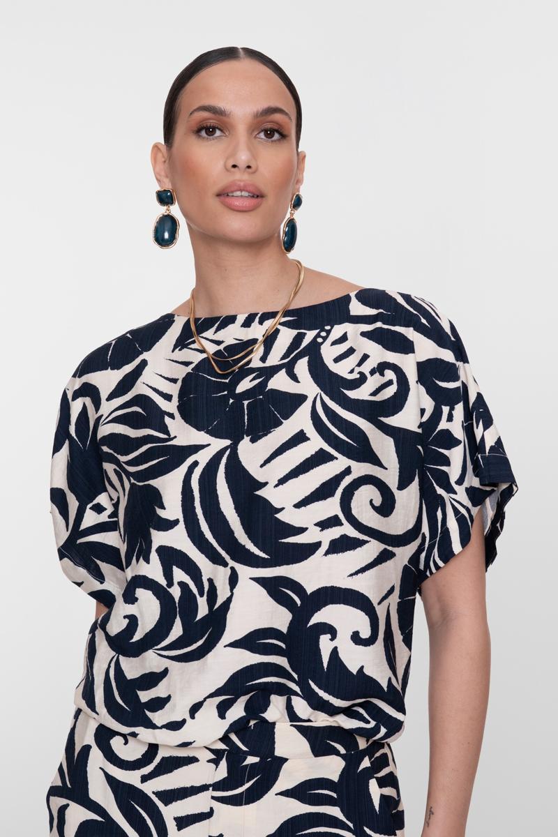 Geisha Blouse 63236-26 Blauw 5