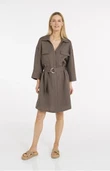 YAYA Jurk 01-601216-605 Bruin 1