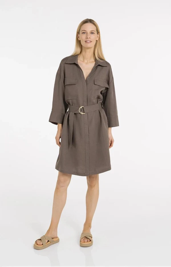YAYA Jurk 01-601216-605 Bruin 1