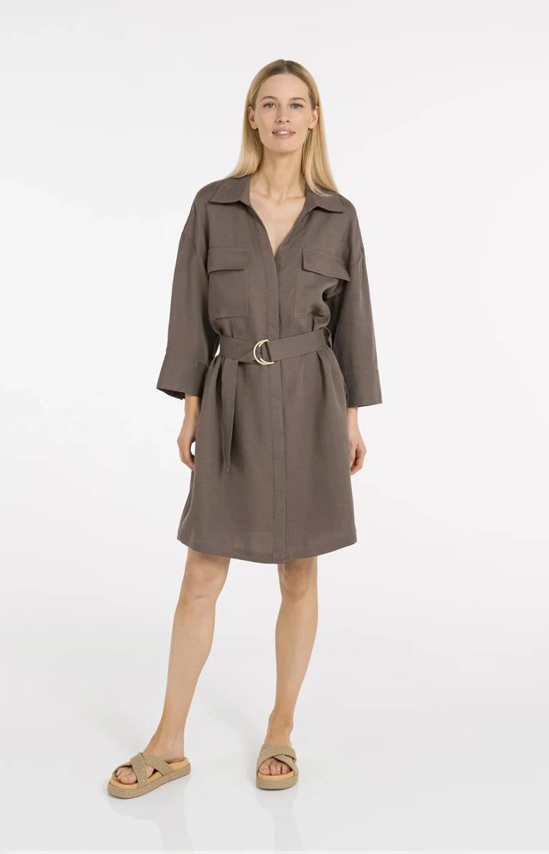 YAYA Jurk 01-601216-605 Bruin 1
