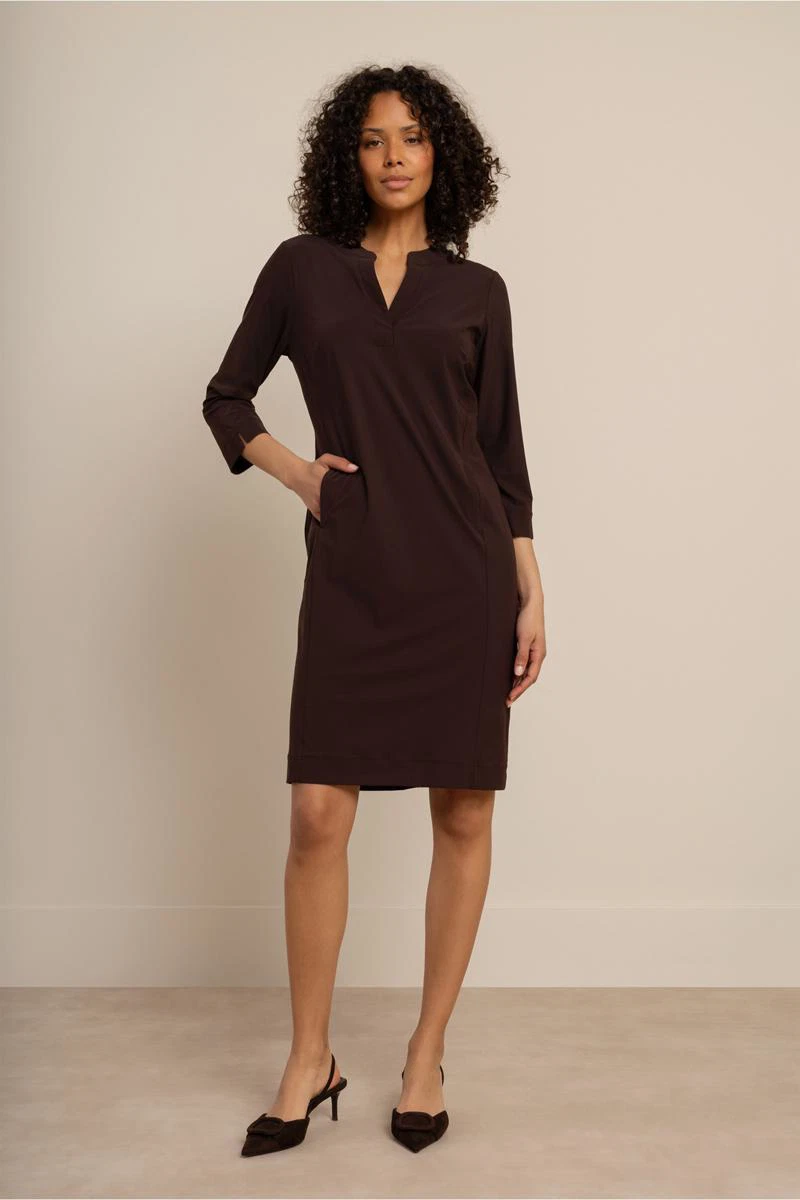 Studio Anneloes Jurk Simplicity dress Bruin 3