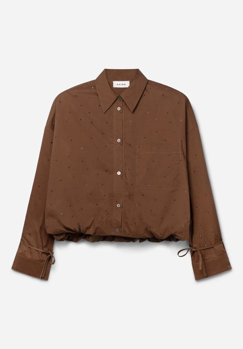 Aaiko Blouse MIKKIE STRASS CO Bruin 1
