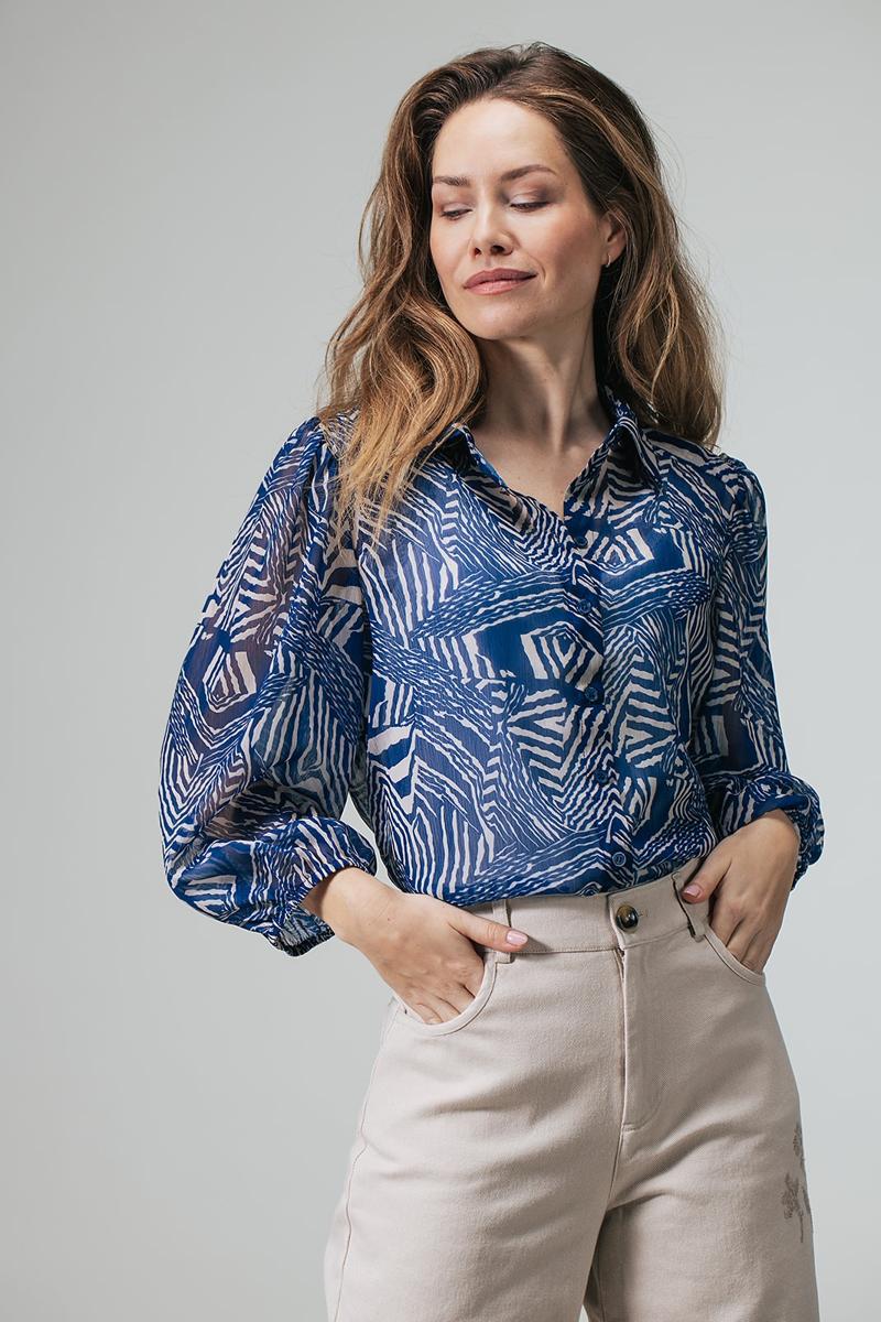 Label DOT Blouse Alexis Blauw 1