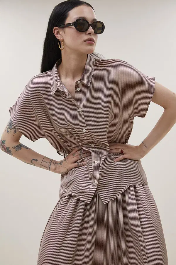 By-Bar Blouse Karly Stripe Rood 1