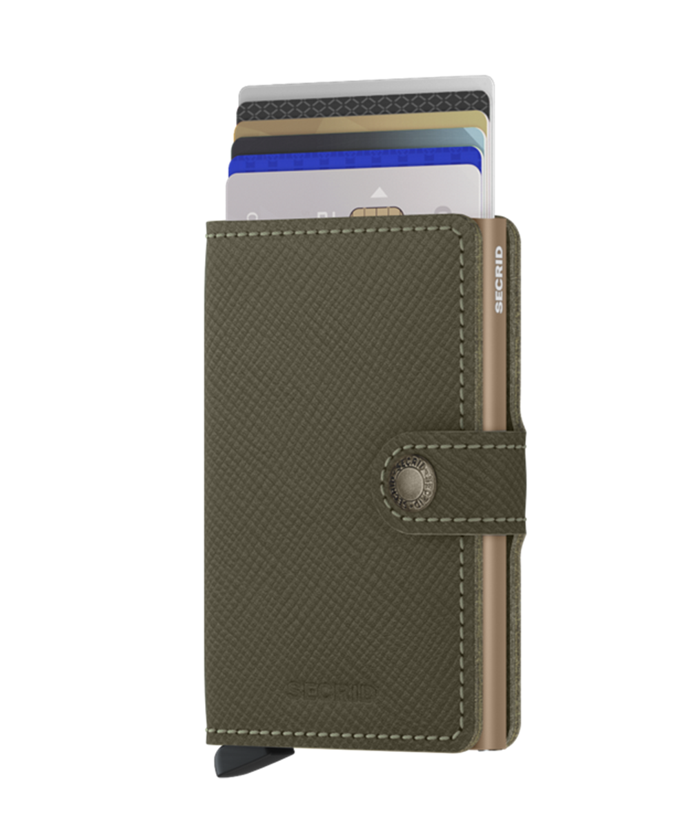 Secrid Miniwallet Saffiano Olive Groen 1