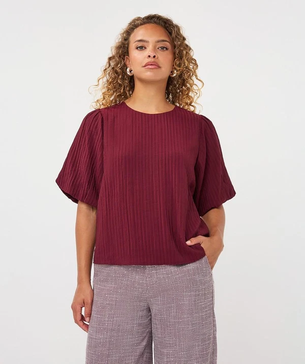 EsQualo Blouse F26.15506 Rood 1