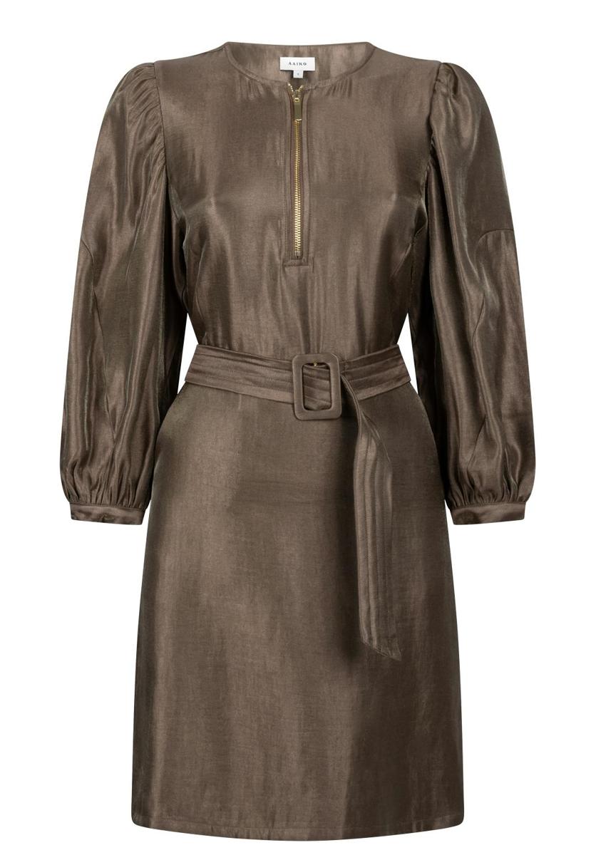 Aaiko Jurk SEMIRA SHINE VIS Bruin 1