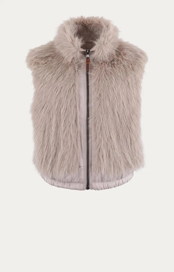 Moscow Gilet Jente Taupe 1