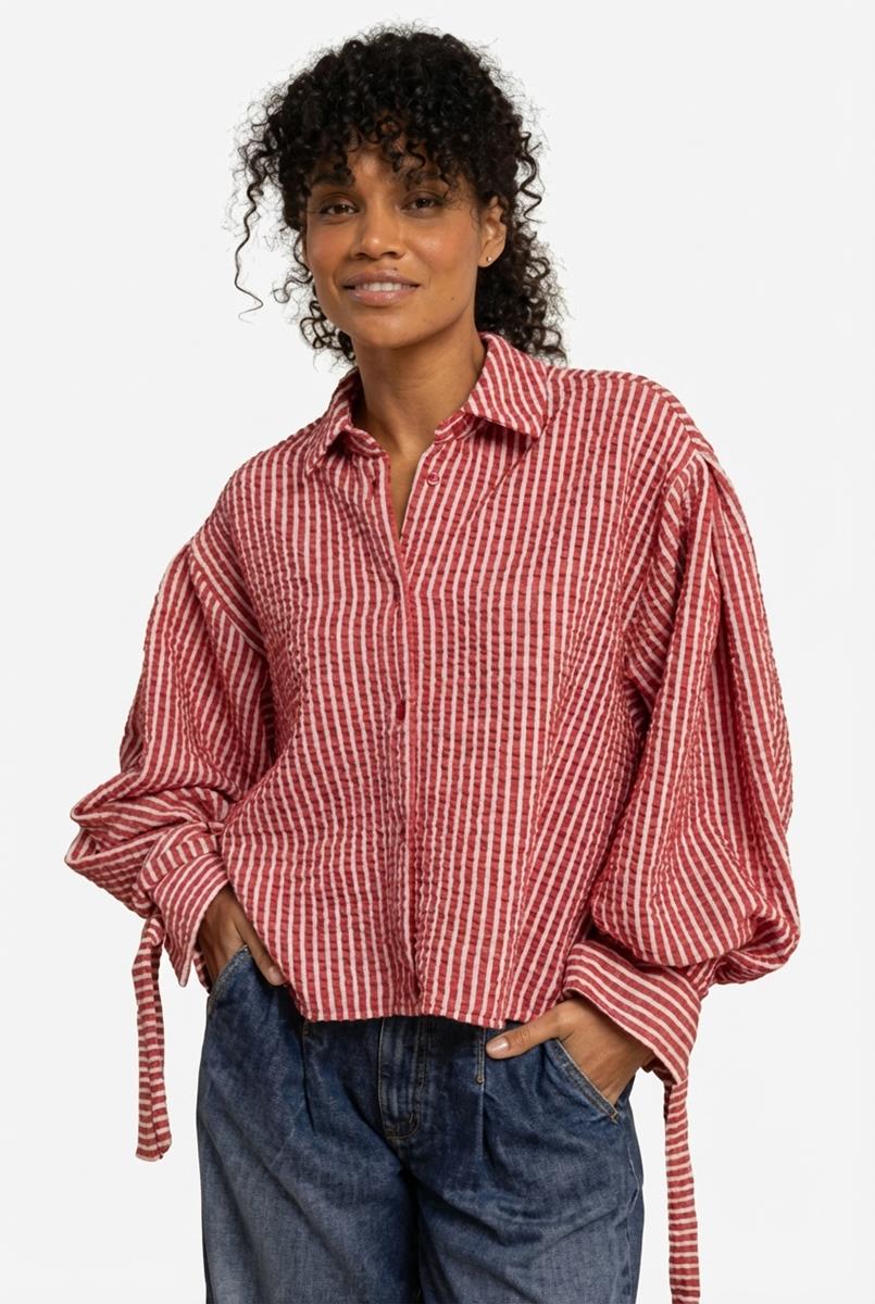 Studio Anneloes Blouse Ivara Seersucker Rood 1
