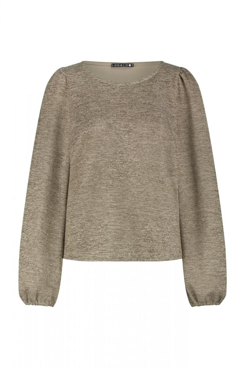 Label DOT Blouse 2525007 Taupe 2