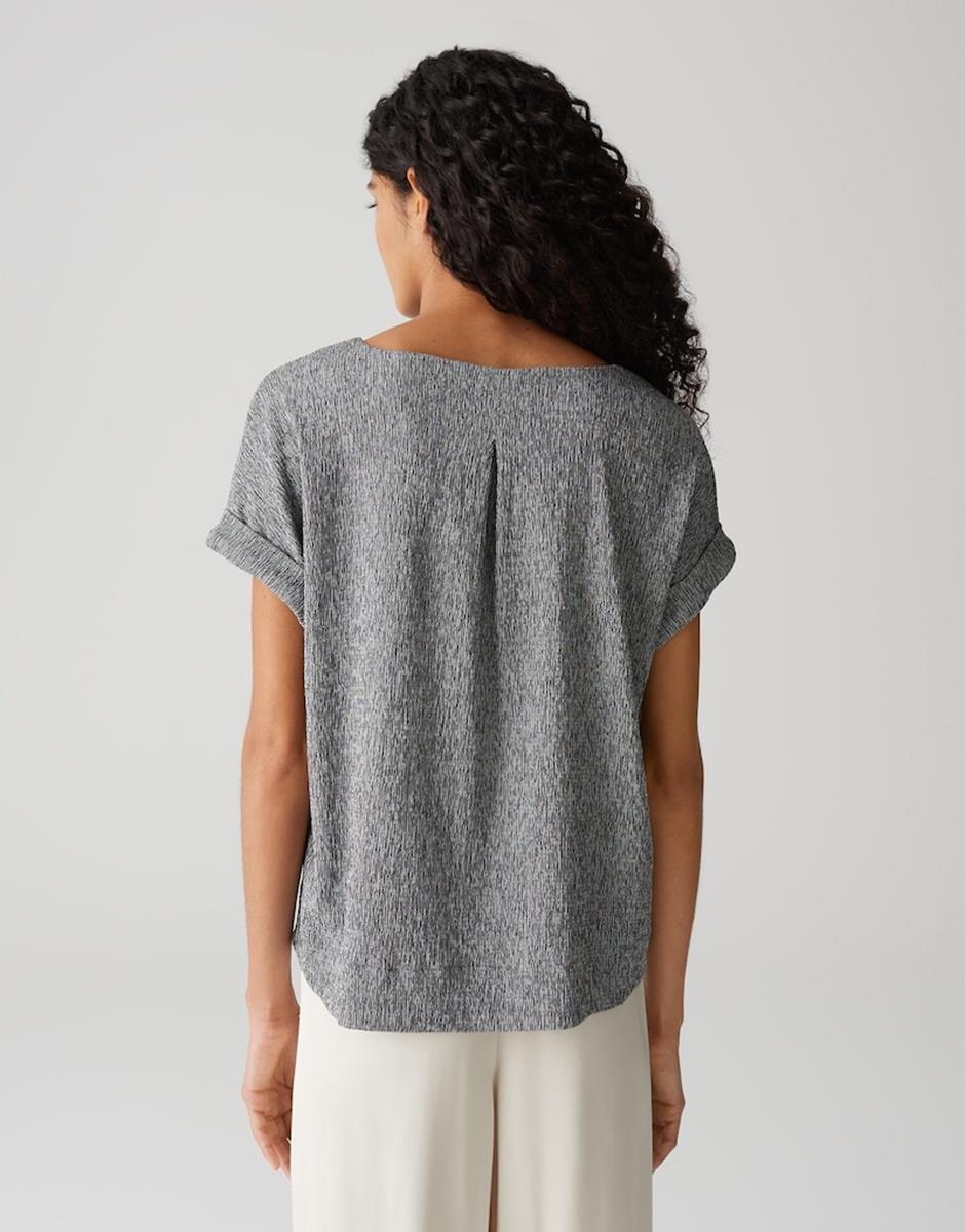 OPUS T-Shirt Sieko Blauw 3