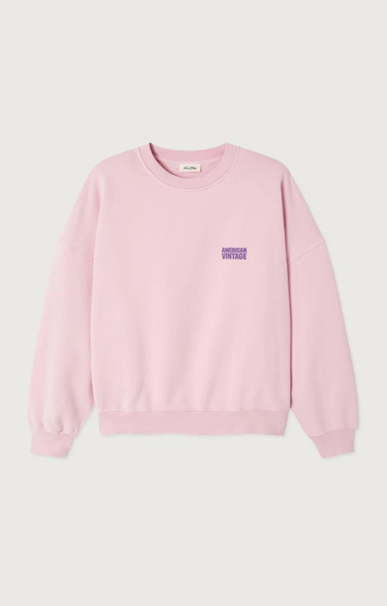 American Vintage Sweater Plizzy Roze 1
