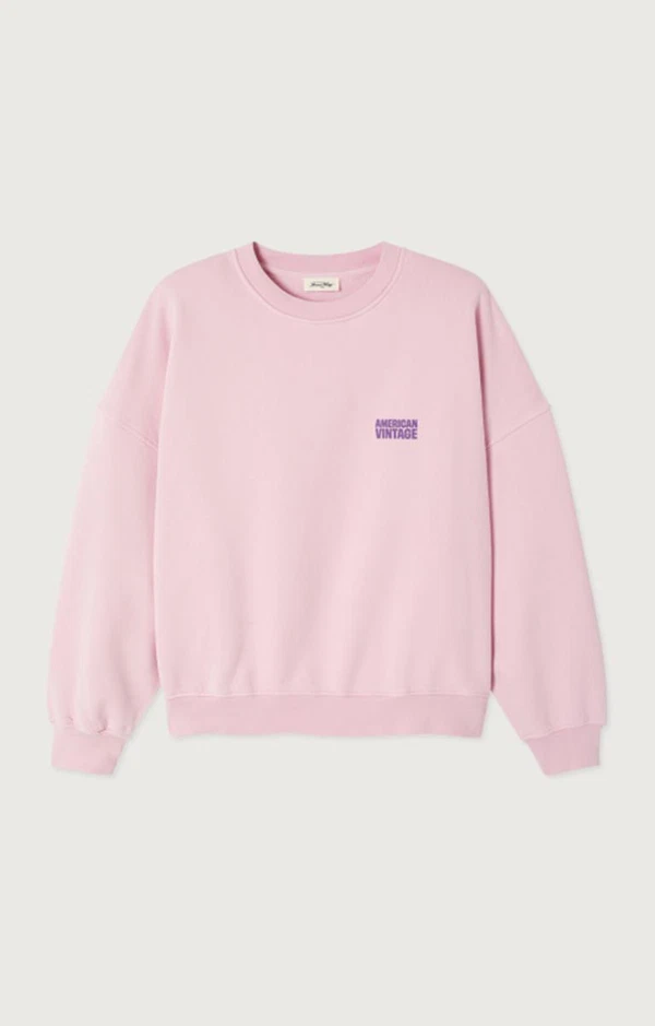 American Vintage Sweater Plizzy Roze 1