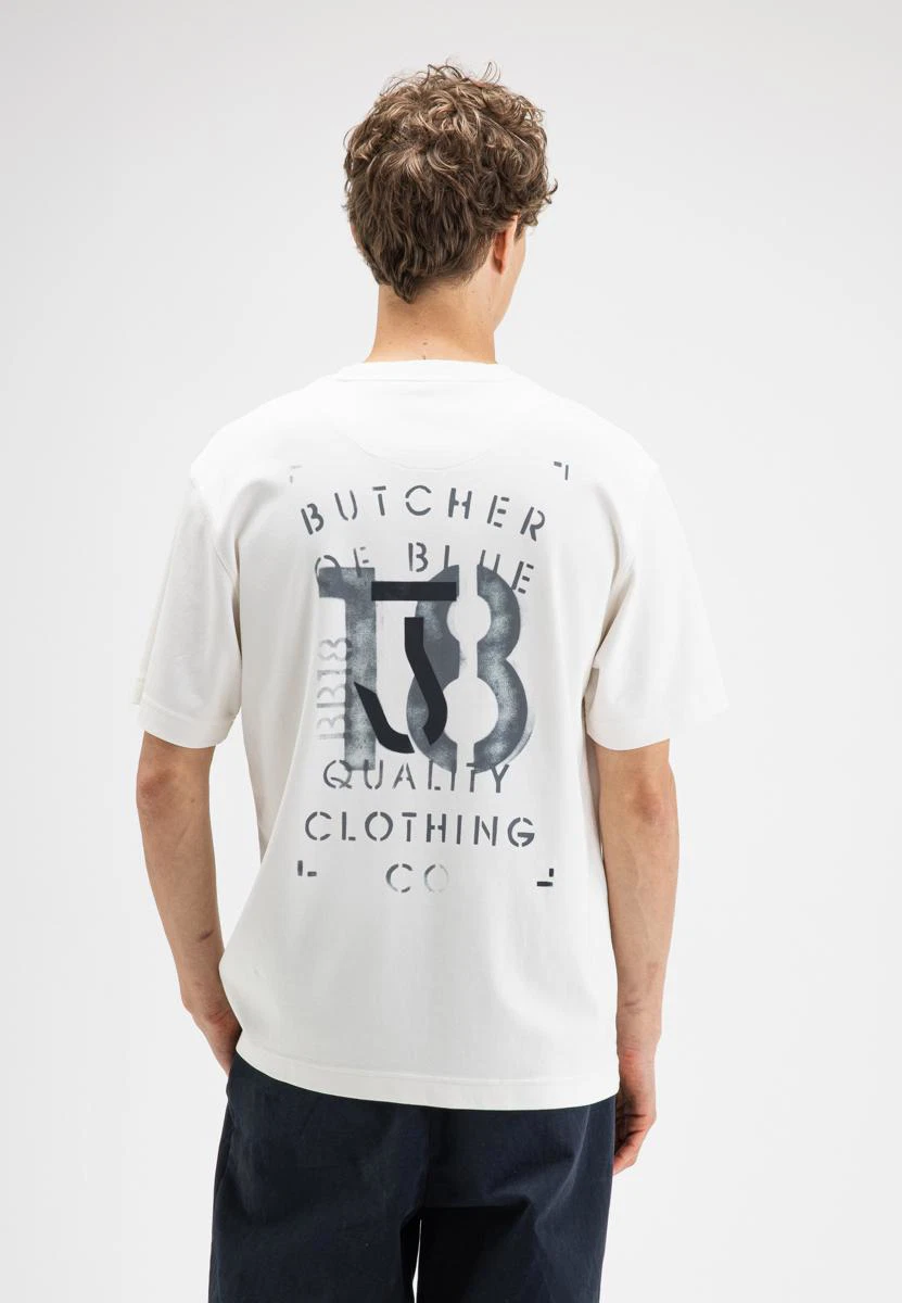 Butcher of Blue T-Shirt Mercer Layer Wit 4