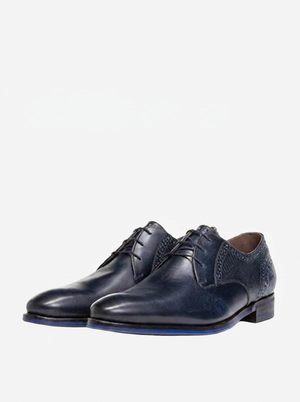 Floris van Bommel Veterschoenen De Stapper 39.26 Blauw 1