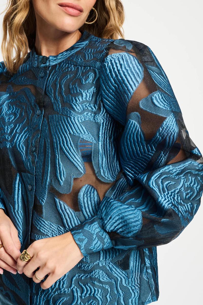 POM Amsterdam Blouse SP9343 Blauw 5