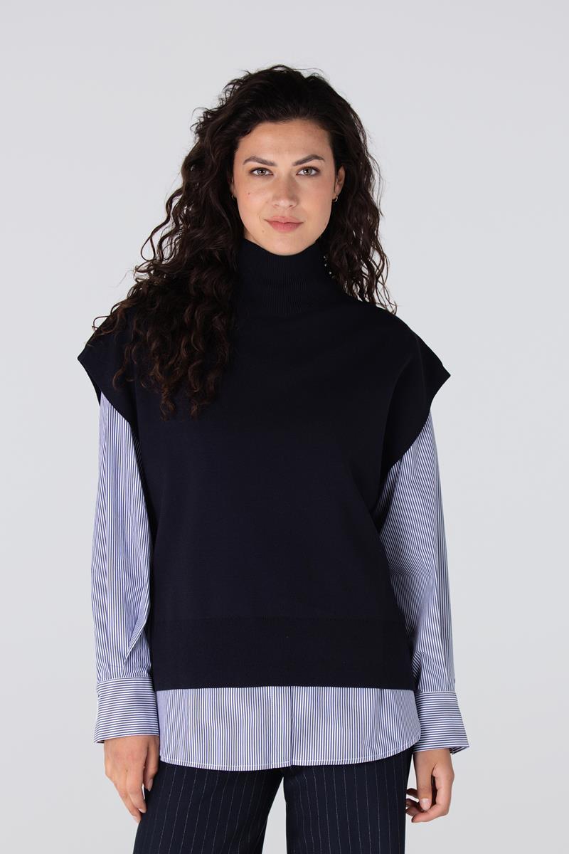 Jansen Amsterdam Vest Bracha Blauw 1