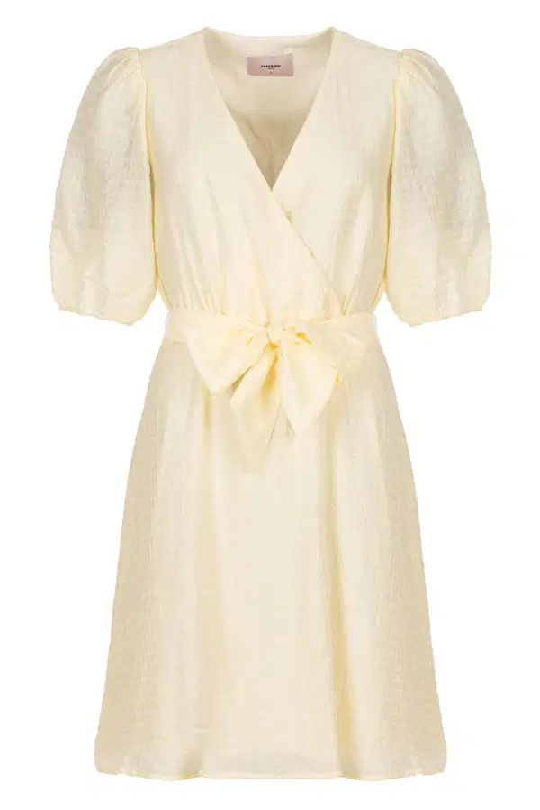 Freebird Jurk Dita Wv-Lyo-Lurex Geel  1