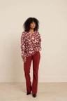 Studio Anneloes Pantalon Flair bonded trou Rood 3