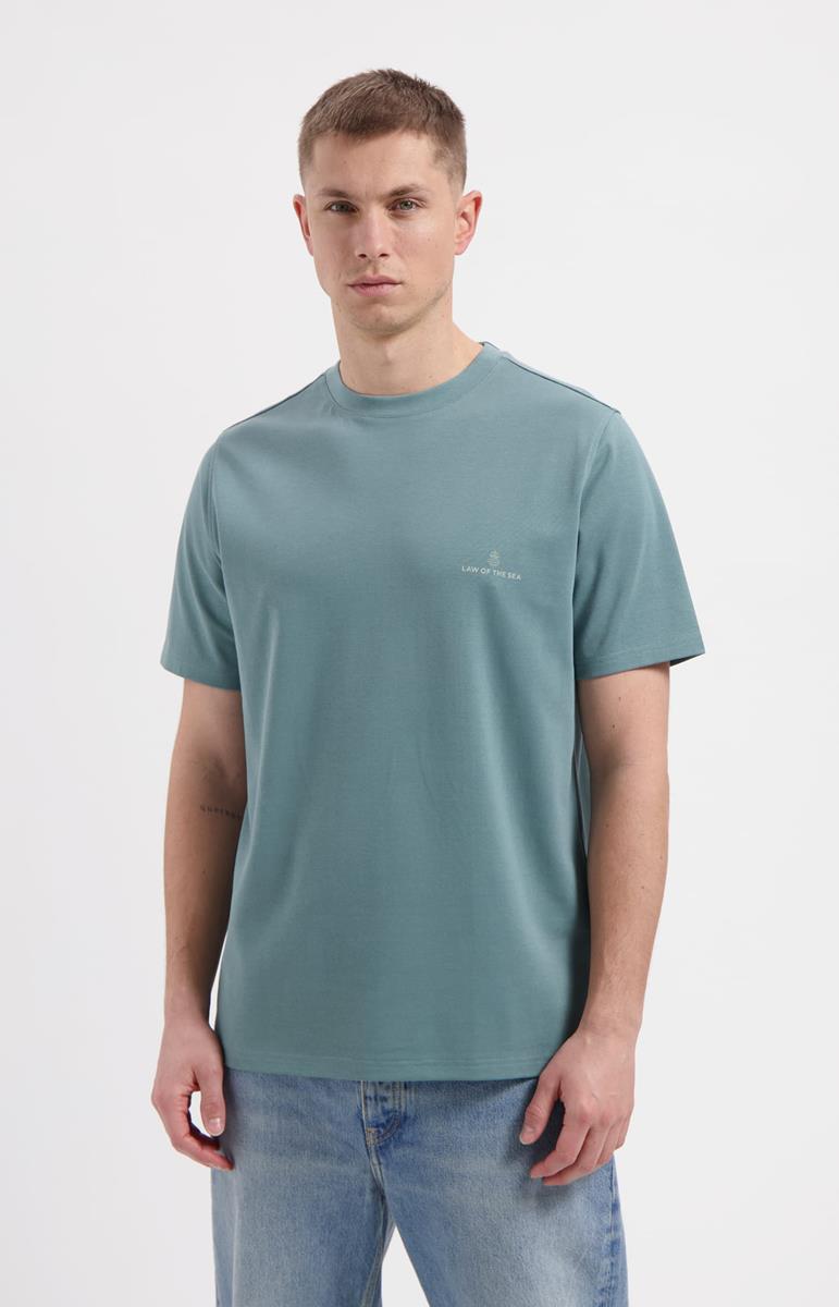 Law of the Sea T-Shirt Logo Blauw 1