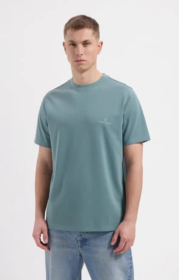 Law of the Sea T-Shirt Logo Blauw 1