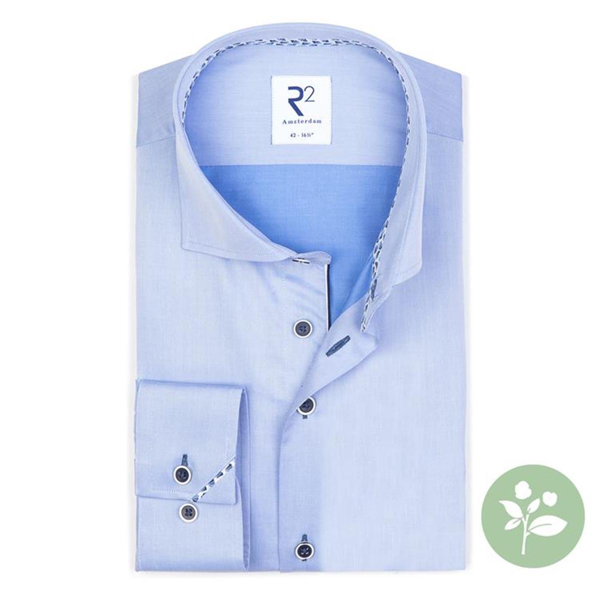 R2 Amsterdam R2 Overhemd NOS.TWILL.002/018 Blauw 2