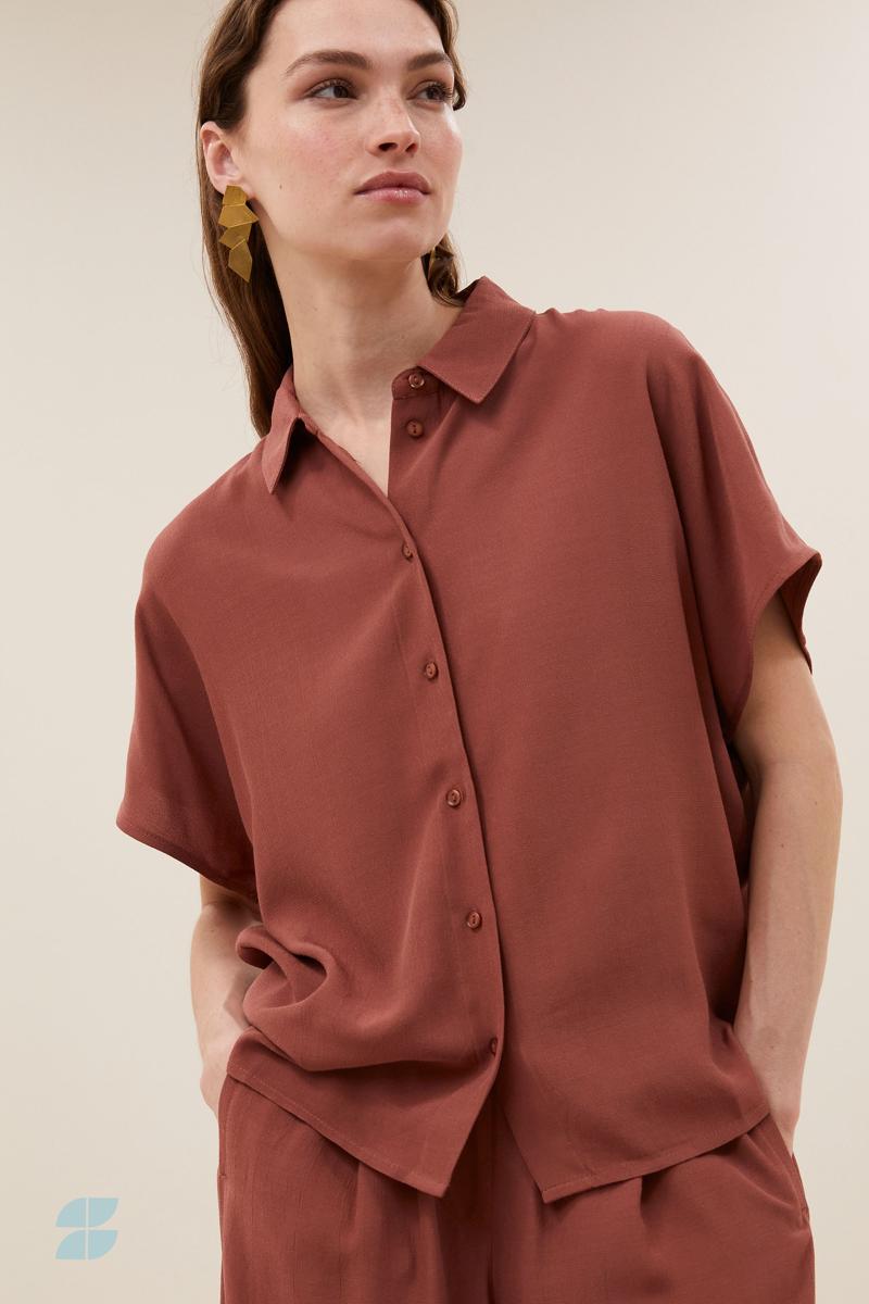 By-Bar Blouse Barley Viscose Bl Rood 1