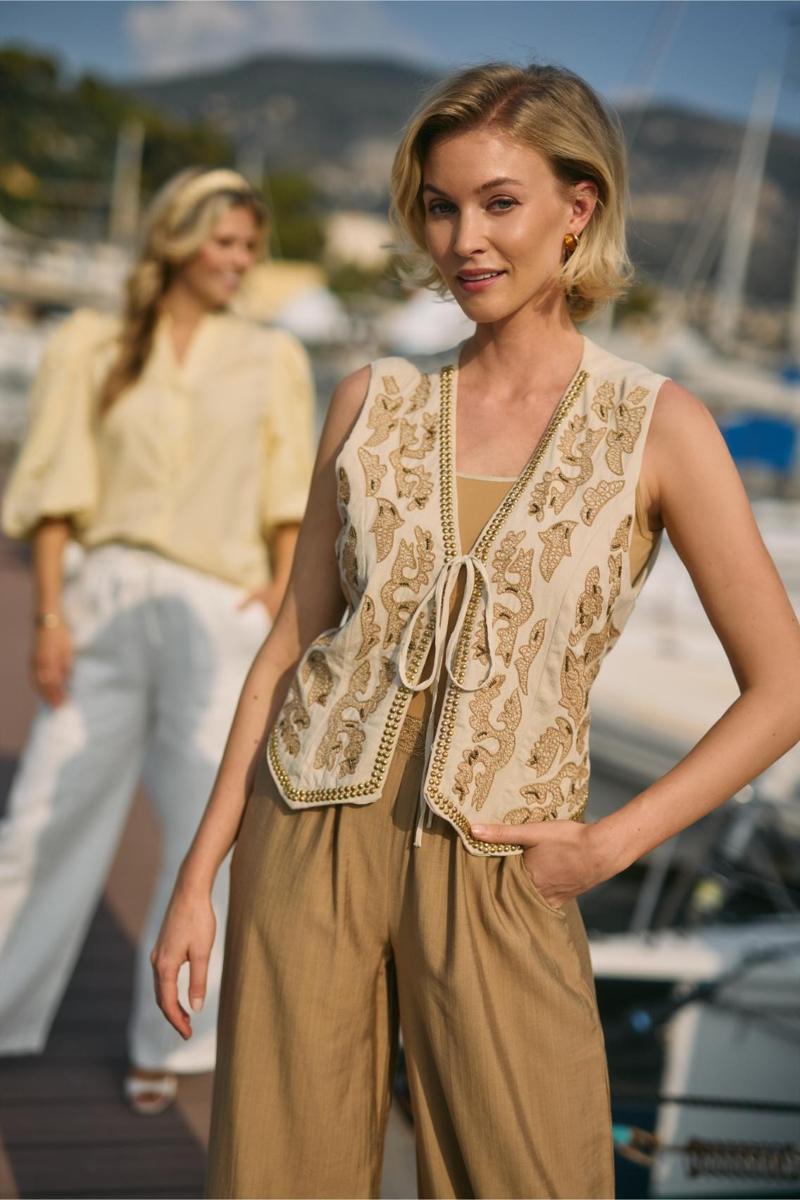 NUKUS Gilet Momo Beige 6