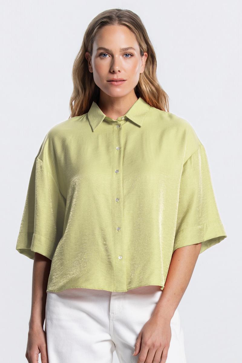 Jansen Amsterdam Blouse PIA SS26.4 Groen 1