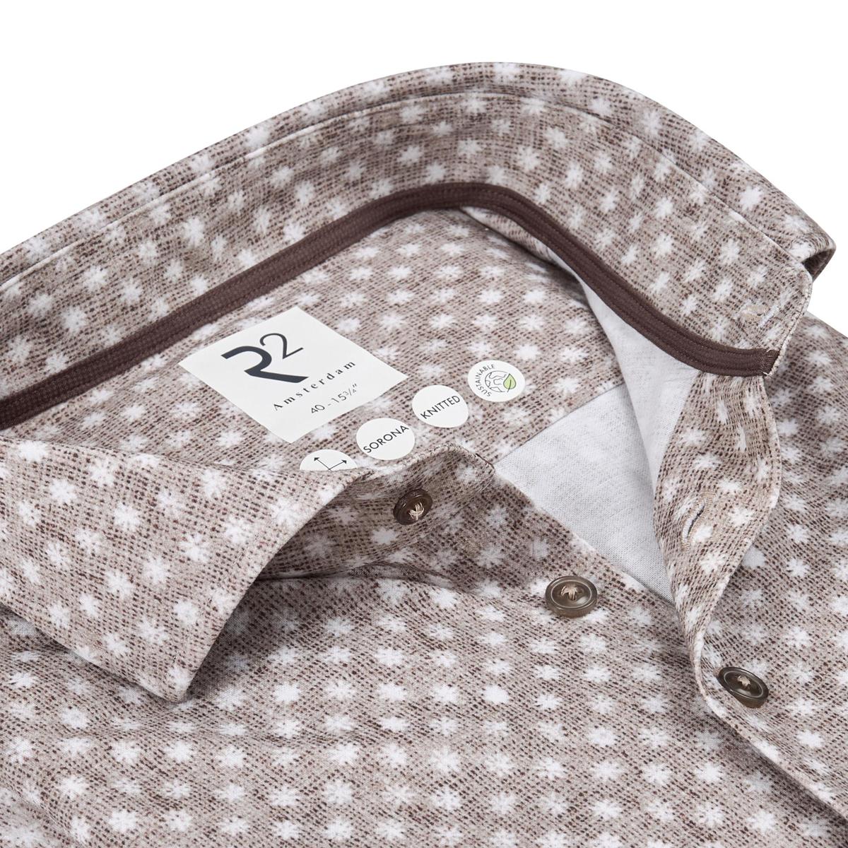 R2 Amsterdam Overhemd 130.WSP.007 Beige 2