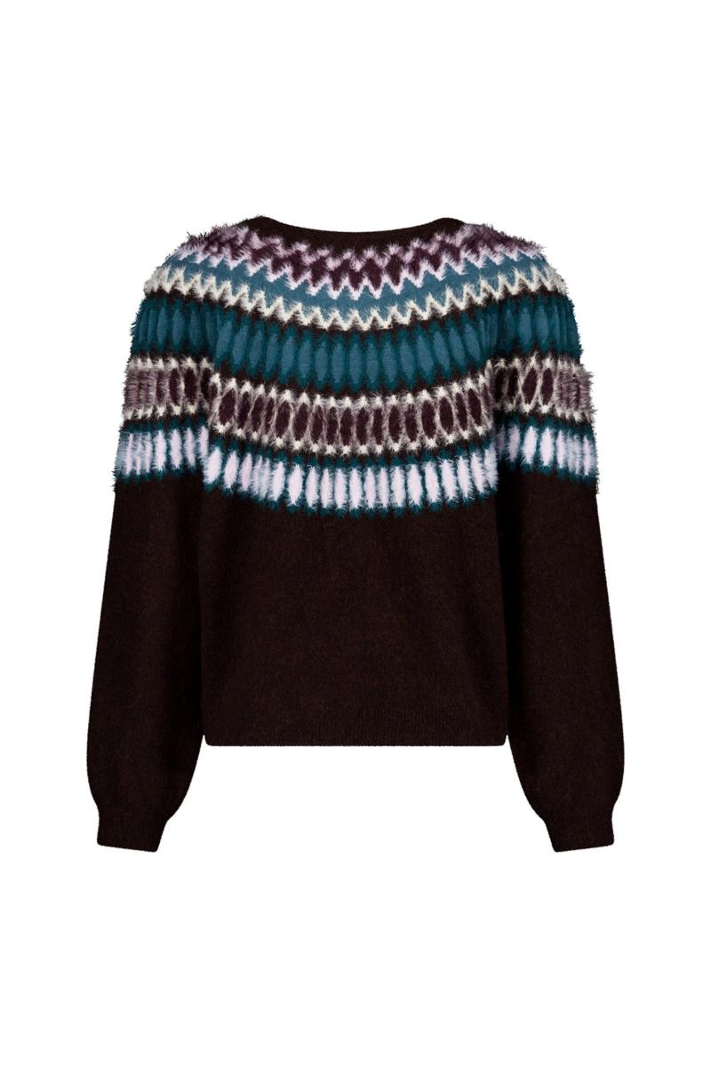 Studio Anneloes Trui Femmy Fairisle Paars 3