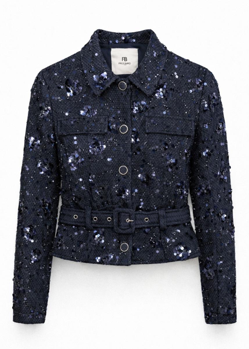 Freebird Blazer Lorena Wv-Boucle- Blauw 1