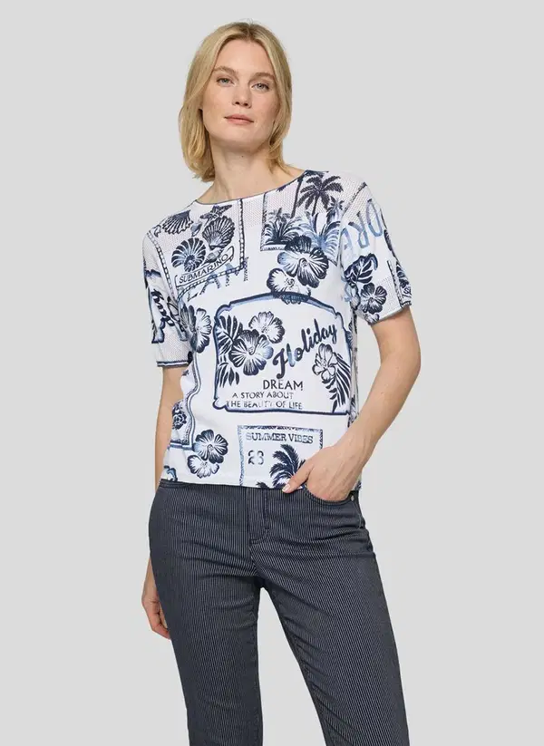 Rabe T-Shirt 56-121603 Blauw 1