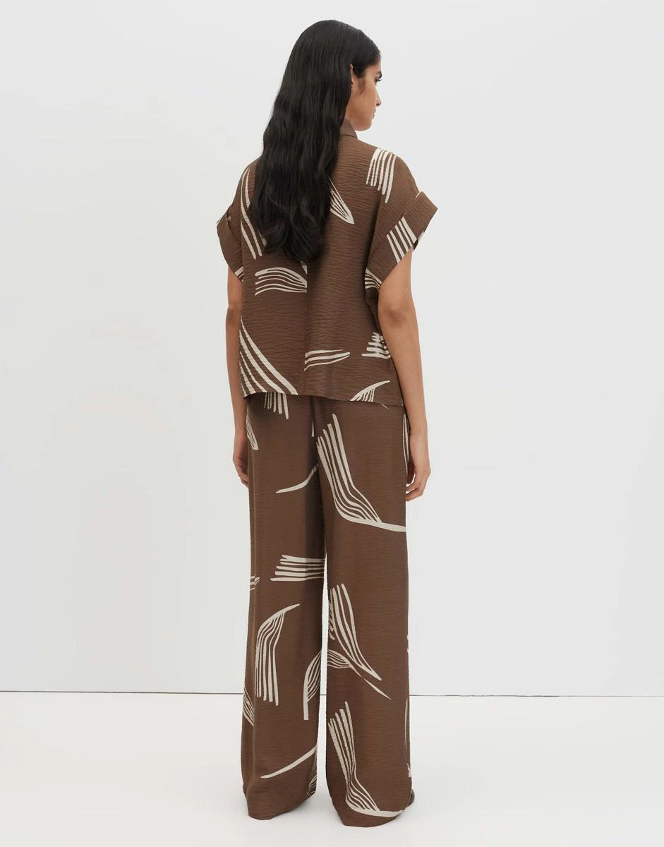 SOMEDAY Pantalon Cevil Leaf Bruin 3