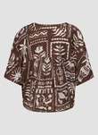 LeComte Blouse 56-624107 Bruin 4