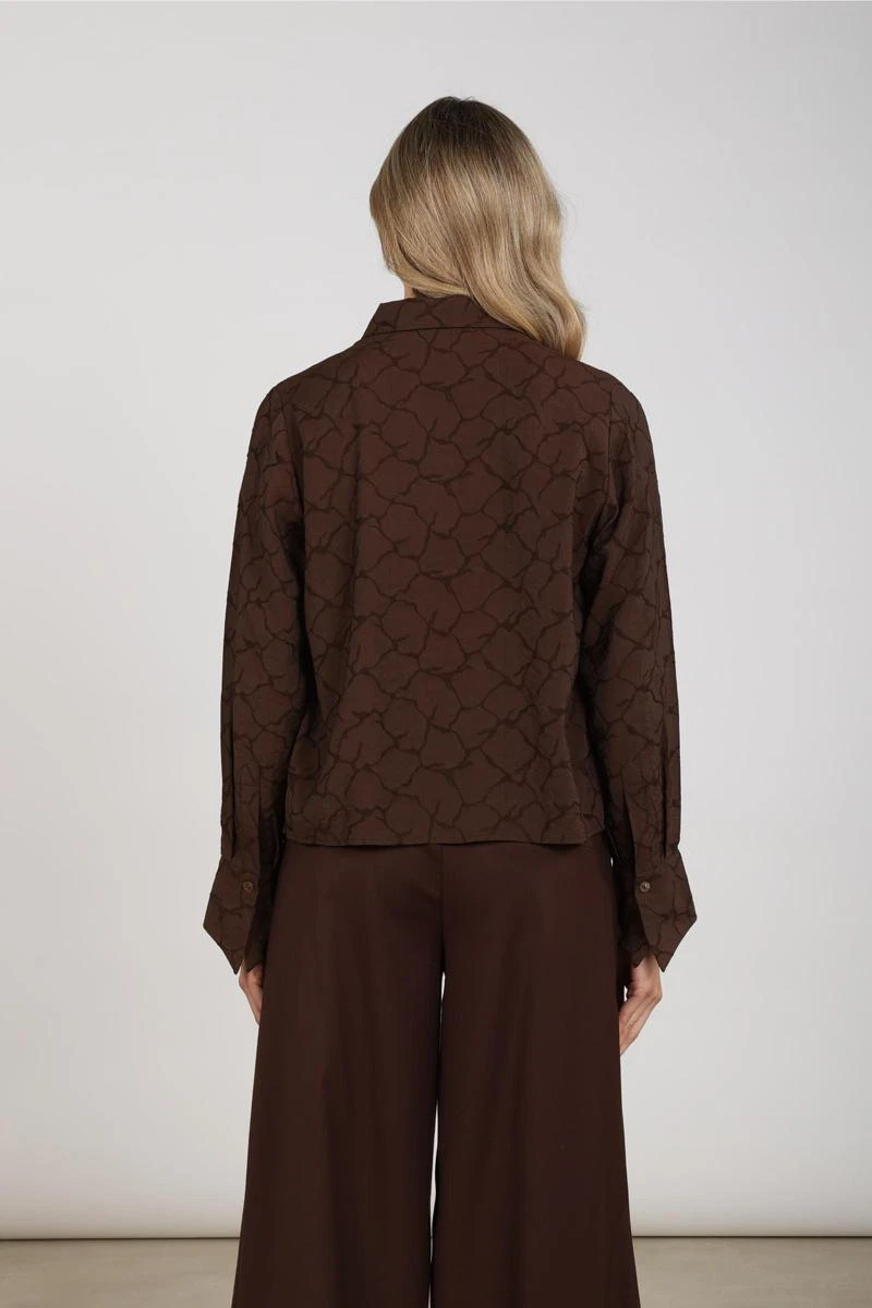 NUKUS Blouse NKF02123 Bruin 3