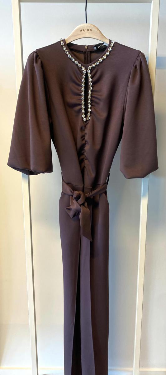 Aaiko Jumpsuit GINA FANCY VIS 43 Bruin 2