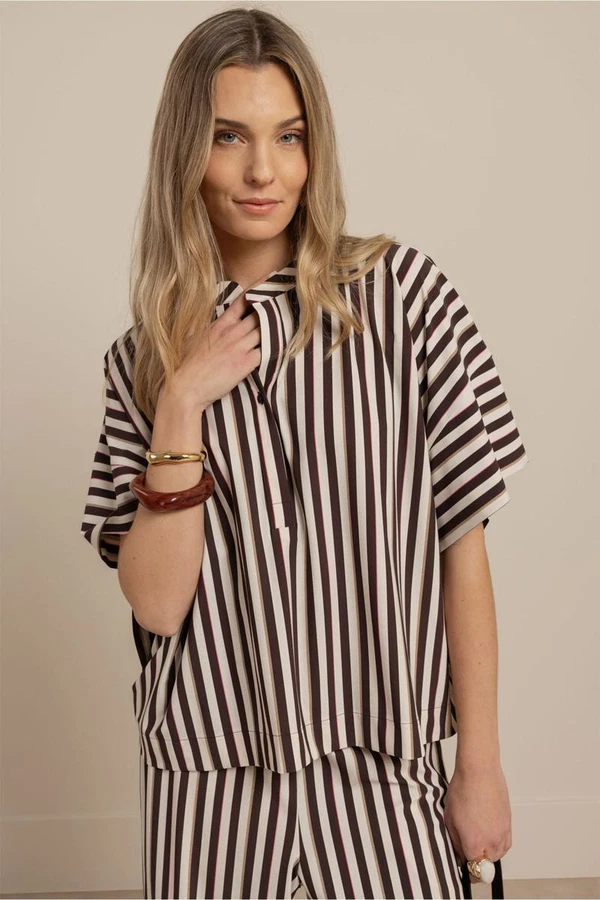 Studio Anneloes Blouse Laureen  Bruin 1