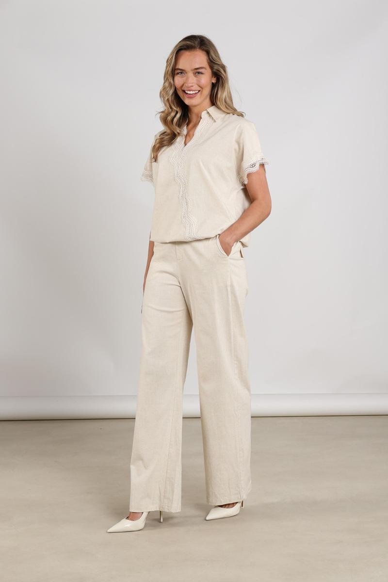 NUKUS Pantalon Eline Beige 1