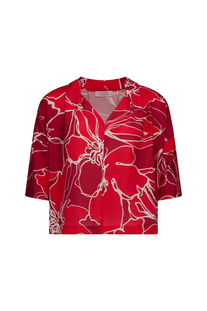 Studio Anneloes Blouse Eve Flower Rood 2